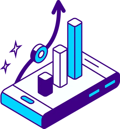 Business accounting graph  Illustration
