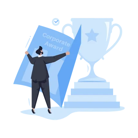 Business achievement Illustration