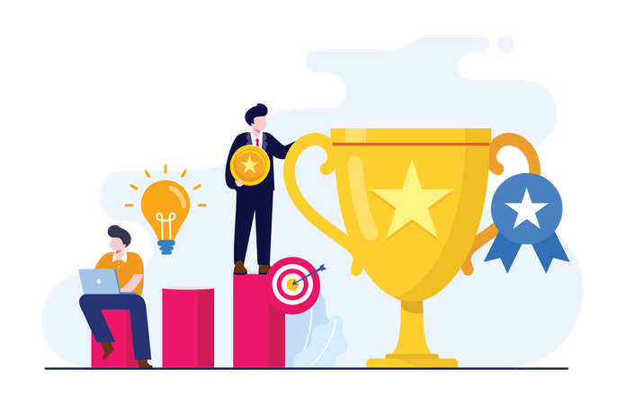 Business Achievement  Illustration