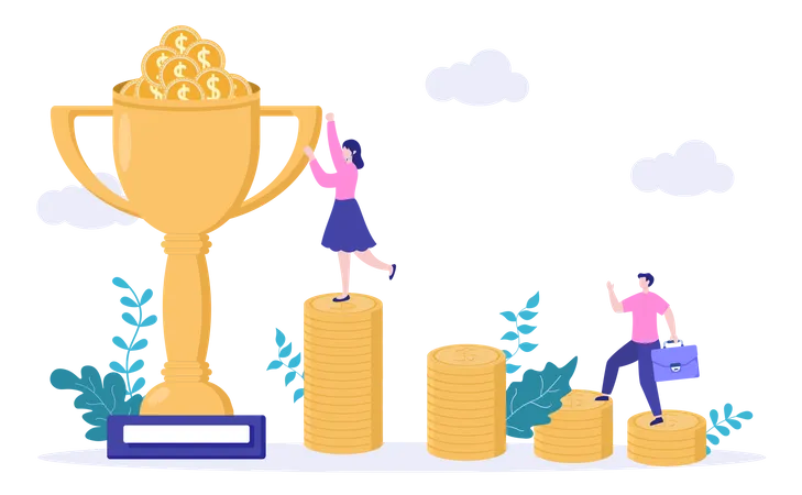 Business Achievement  Illustration