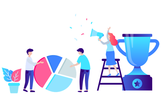 Business Achievement  Illustration