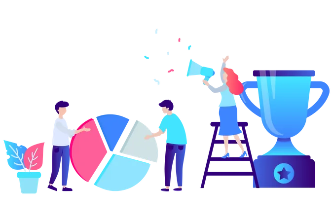 Business Achievement  Illustration