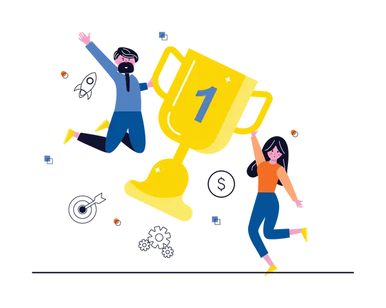 Business Achievement  Illustration