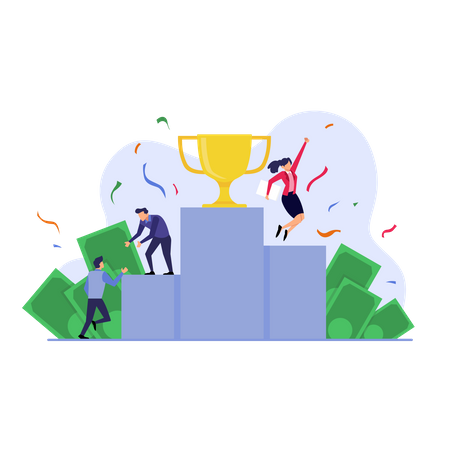 Business Achievement  Illustration