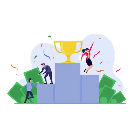 Business Achievement  Illustration