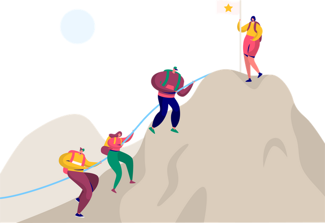 Business Achievement  Illustration