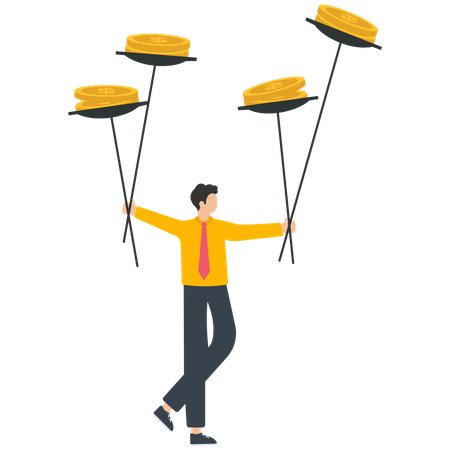 Business acrobatics  Illustration