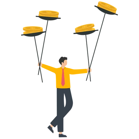 Business acrobatics  Illustration