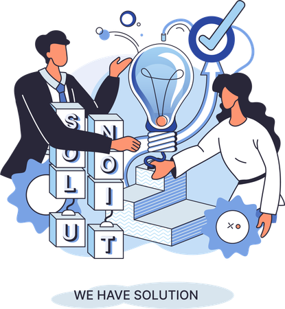 Business agency create team  Illustration