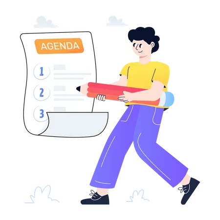 Business Agenda  Illustration