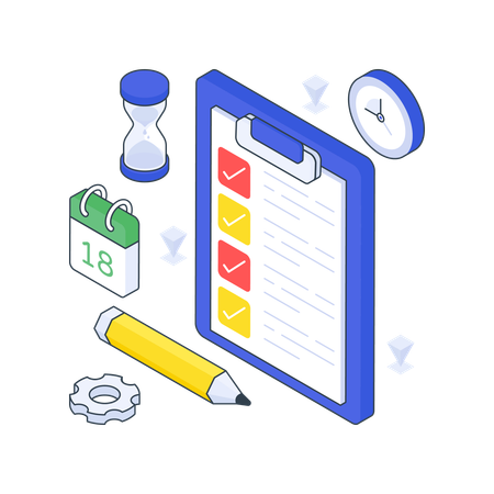 Business Agenda  Illustration