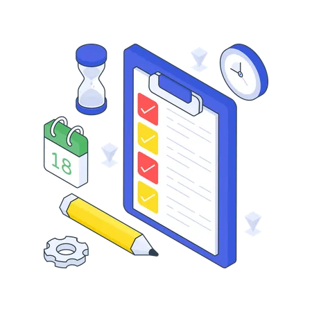 Business Agenda  Illustration