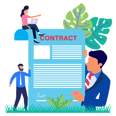 Business Agreement Illustration