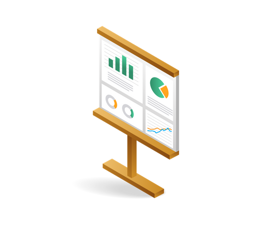 Geschäftsanalysetafel  Illustration