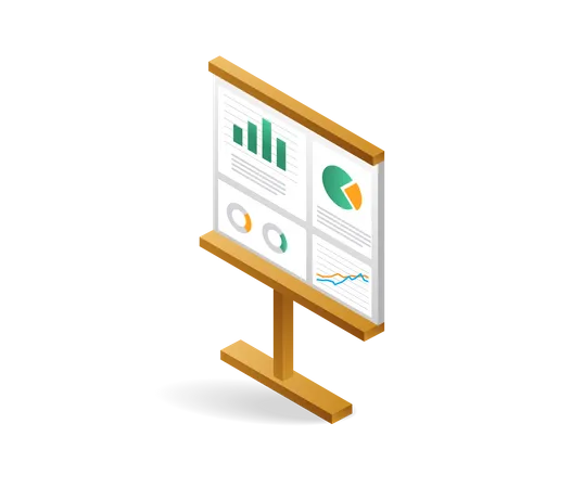 Geschäftsanalysetafel  Illustration