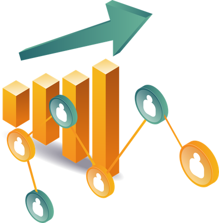 Business analysis bar chart  Illustration