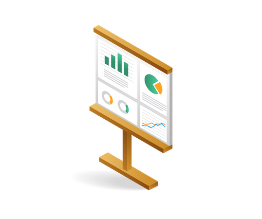 Business analysis board  Illustration