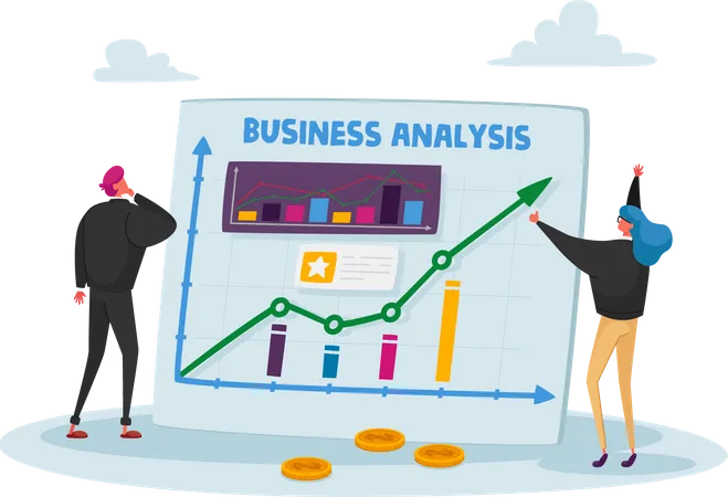 Business analysis by employers  Illustration