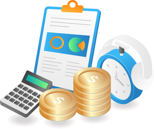 Business analysis calculation  Illustration