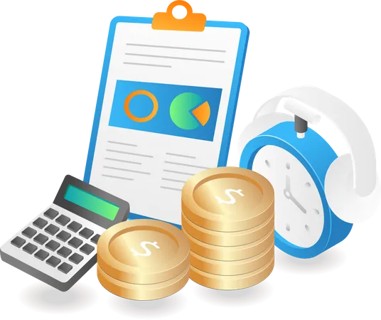 Business analysis calculation  Illustration