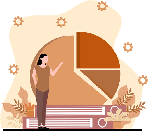 Business analysis chart  Illustration