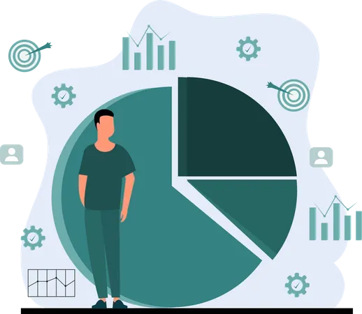 Business analysis chart  Illustration