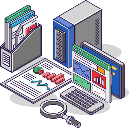 Business analysis data  Illustration