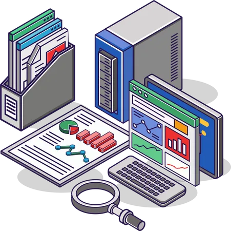 Business analysis data  Illustration