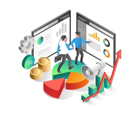 Business analysis data  Illustration