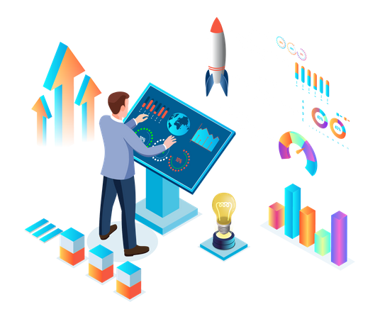 Business analysis data  Illustration