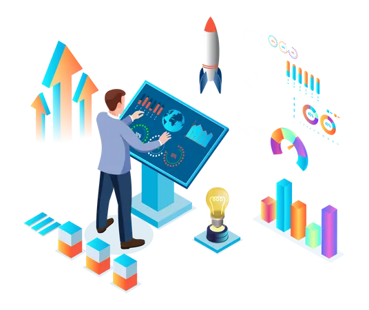 Business analysis data  Illustration