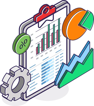 Business analysis data  Illustration