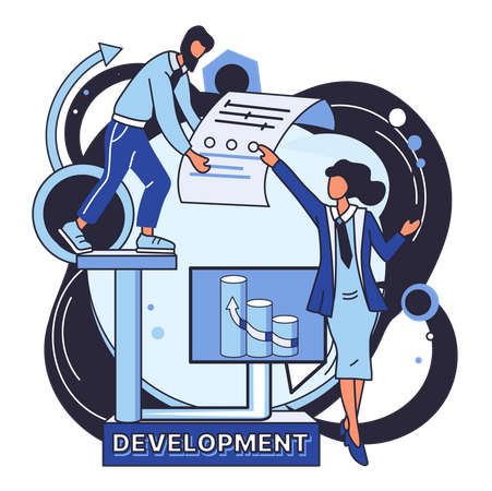 Business analysis development  Illustration