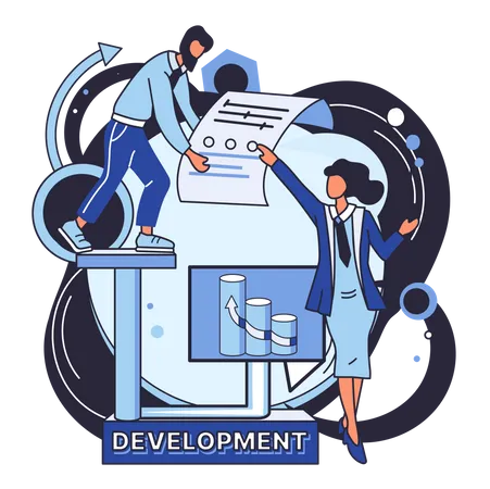 Business analysis development  Illustration