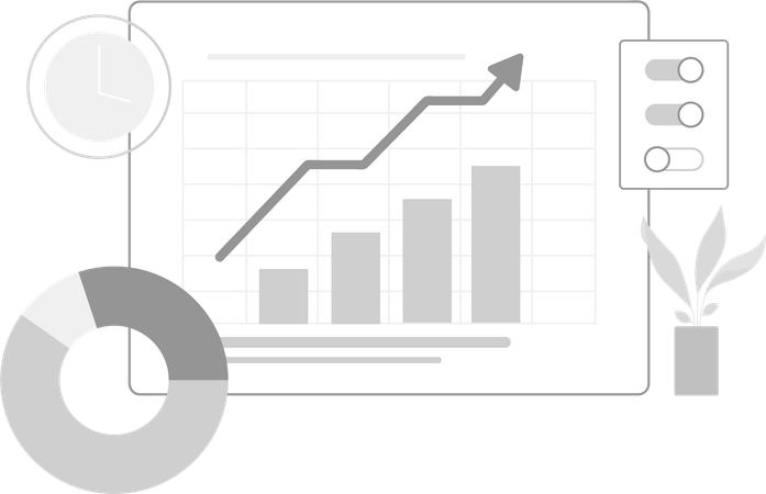 Business Analysis Graph  Illustration