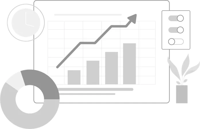 Business Analysis Graph  Illustration