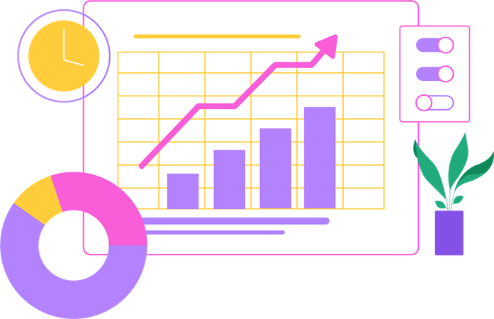 Business Analysis Graph  Illustration