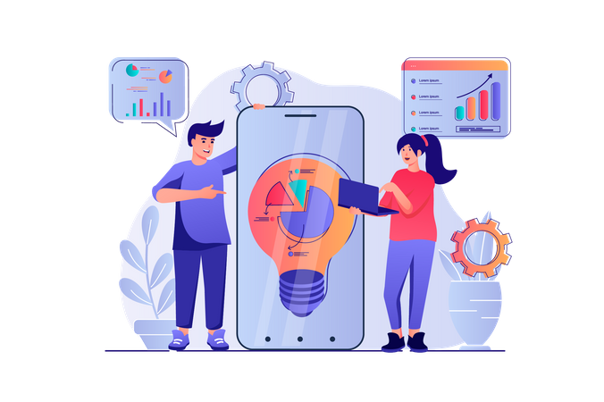 Business analysis idea  Illustration