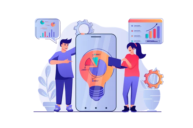 Business analysis idea  Illustration