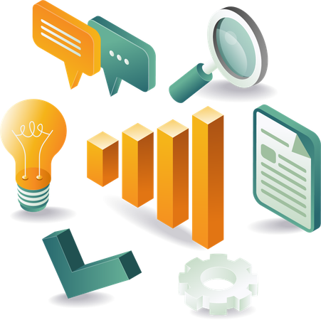 Business analysis of idea development  Illustration