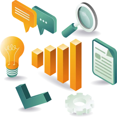 Business analysis of idea development  Illustration