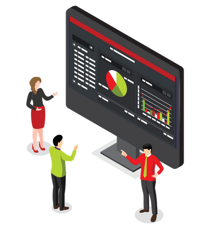 Business analysis technology  Illustration