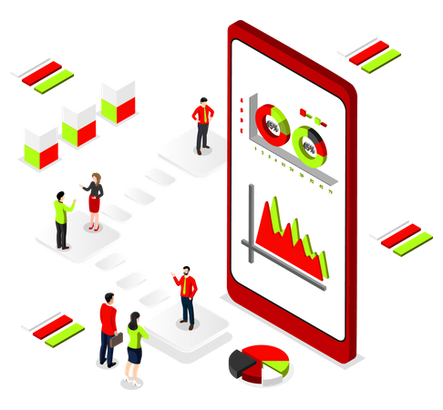 Business analysis technology  Illustration