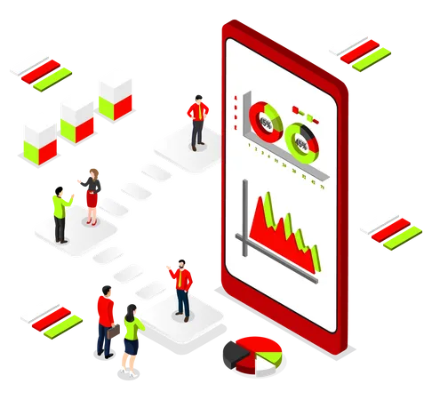 Business analysis technology  Illustration