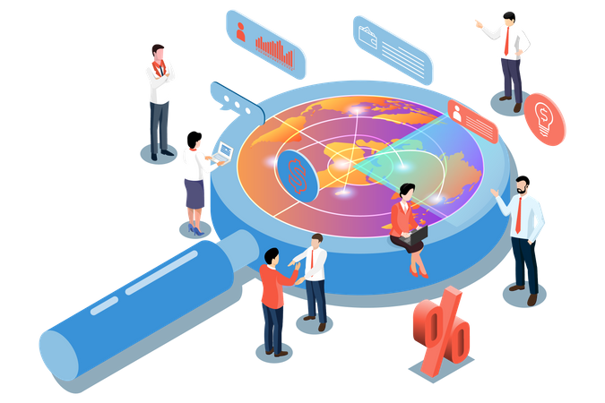 Business analysis technology  Illustration