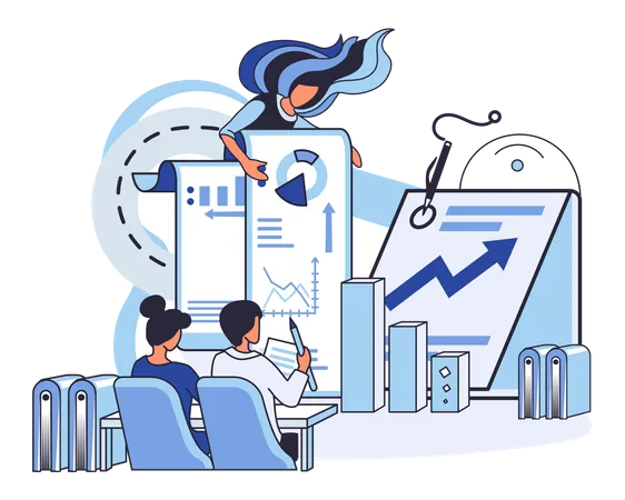 Business analysis training Illustration