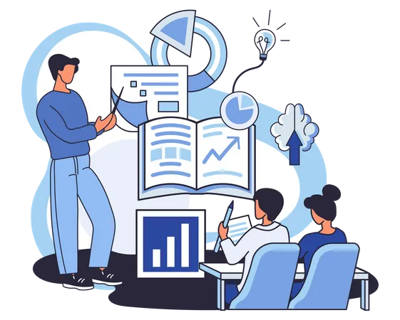 Business analysis training  Illustration