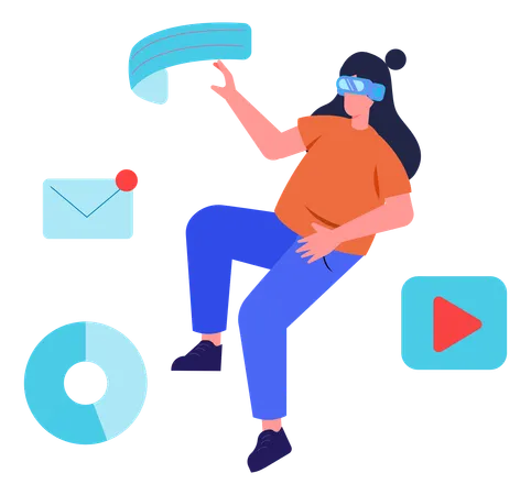 Business analysis using vr  Illustration