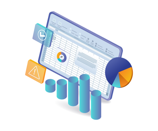 Business analysis with the Excel application  Illustration