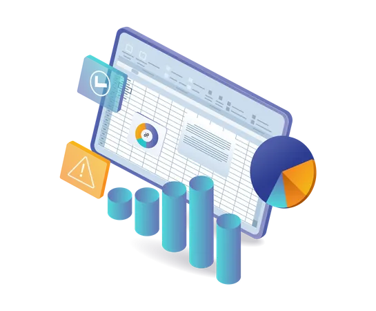 Business analysis with the Excel application  Illustration